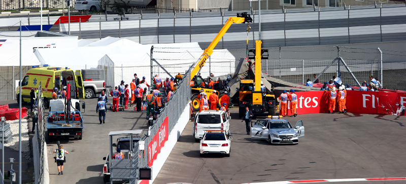 Illustration for article titled Carlos Sainz Jr. Miraculously OK To Race After Horrifying F1 Crash Under Barrier
